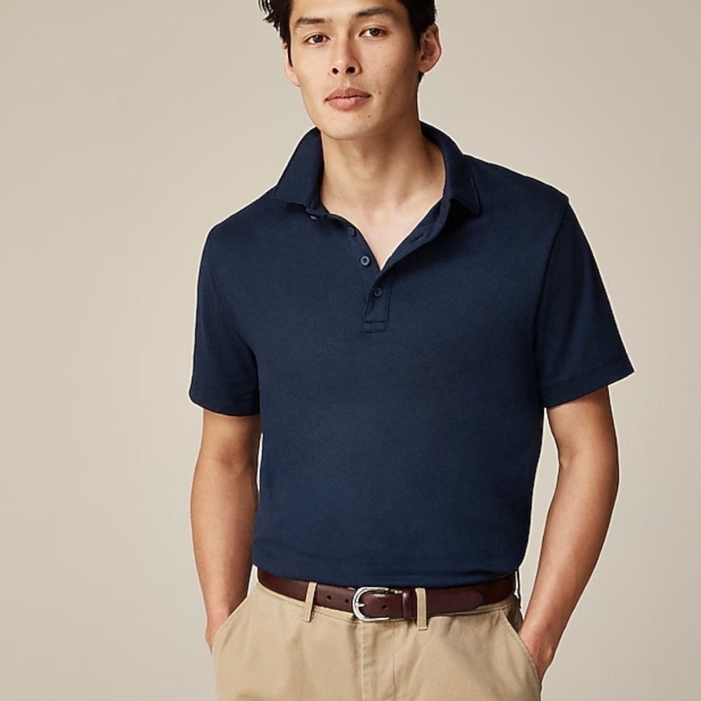 J crew navy blue Performance polo shirt with COOLMAX® - Picture 1 of 4